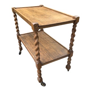 1920s Traditional Style Oak Trolley For Sale