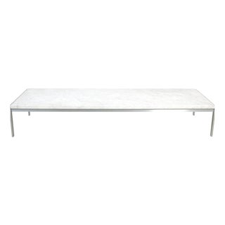 PK63 Coffee Table in White Marble by Poul Kjærholm, 1990s For Sale