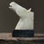 Antique Large Italian Art Deco Hand Carved Alabaster Horse Head Bookends For Sale In Philadelphia - Image 6 of 12