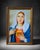 Mid-Century Modern Framed Devotional Sacred Heart Wall Art in Gold Frame For Sale - Image 3 of 4