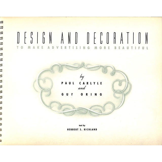 Traditional "Design and Decoration to Make Advertising More Beautiful" 1939 Carlyle, Paul and Oring, Guy For Sale - Image 3 of 6