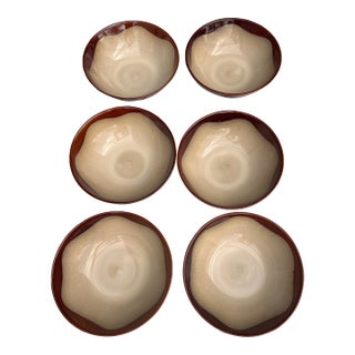Vintage Earthtone Ceramic Bowls by Sango Prelude 6 For Sale