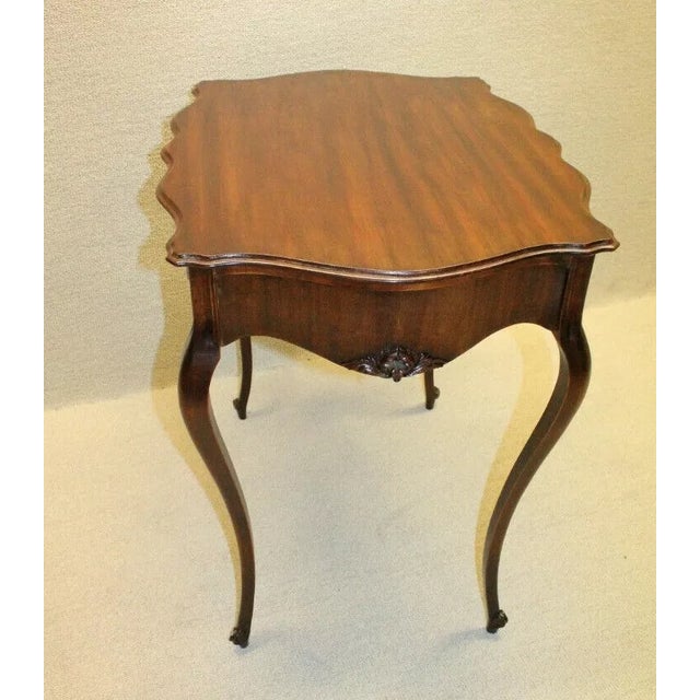 French Antique Turn of 19th C. Robert Mitchell French Mahogany Side/End Table For Sale - Image 3 of 12