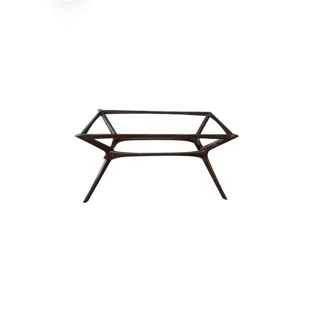 2010s Attribued to Palecek Copenhagen Mid Century Style Mahogany Dining Table - No Glass For Sale - Image 5 of 7