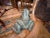 Blue Monumental French Glazed Terracotta Frog Sculpture For Sale - Image 8 of 10