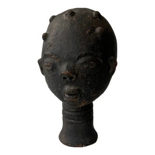 19th Century Akan Terracotta Head For Sale