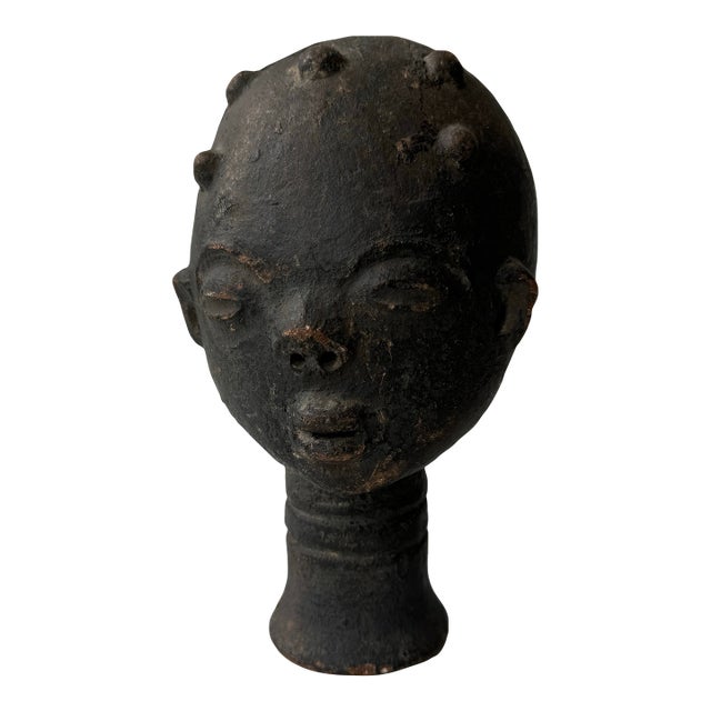 19th Century Akan Terracotta Head For Sale