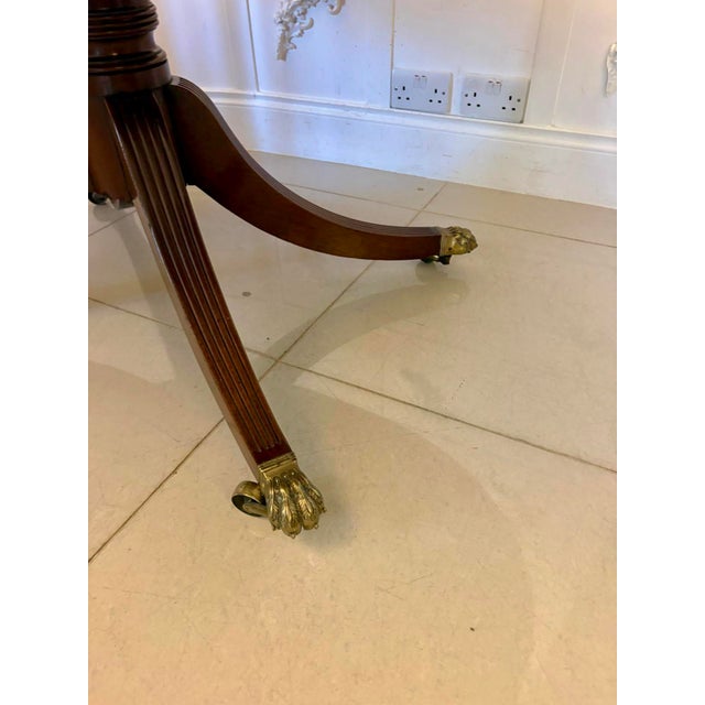 Antique English Regency Figured Mahogany Dining Table with Oval Tilt Top, 1830s For Sale - Image 13 of 16