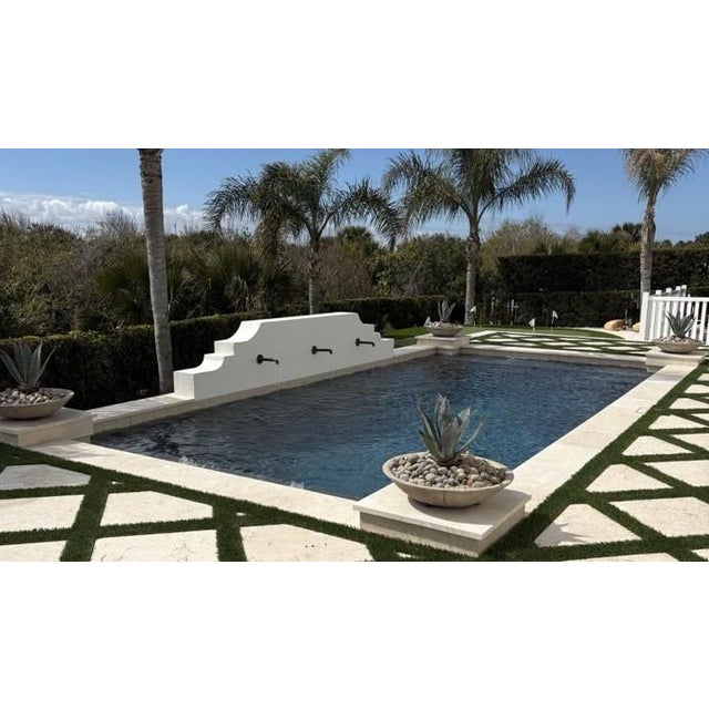 Reproduction Cast Bronze Fountain Spout With Bronze Daisy Escutcheon For Sale - Image 12 of 14