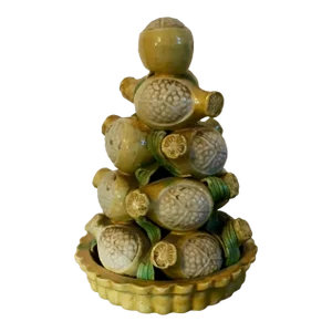 Antique 18th / 19th Century Chinese Porcelain Altar Temple Fruit Pyramid