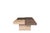 Contemporary Lati Wood Veneer Cocktail Table, Grey and Beige - Mesona by Oggetti For Sale - Image 3 of 3