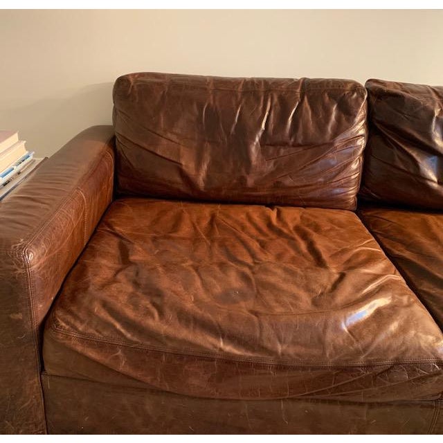 Restoration Hardware Maxwell Leather Sofa Chairish