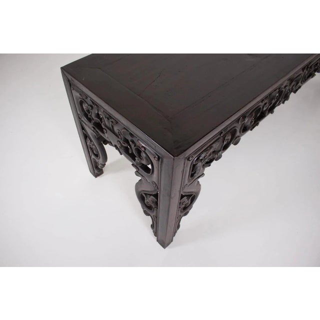 Brown Large Console Hongmu, China, 1890s For Sale - Image 8 of 11