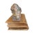 Gold 1950s Heavy Cast Metal Lion Reclining on Books Sculpture With Verdigris Patina For Sale - Image 8 of 10