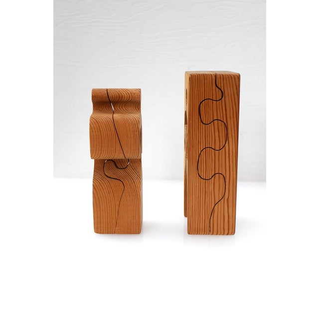 Wooden Puzzle Sculpture by Gunnar Kanevad for Gamla Linköping Sweden, 1962 For Sale - Image 4 of 17