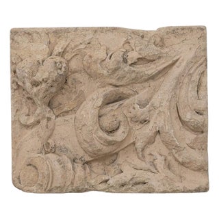 19th Century French Carved French Stone Architectural Ornament For Sale