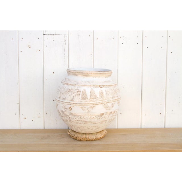 Tribal Antique Finely Engraved African Pot For Sale - Image 3 of 10