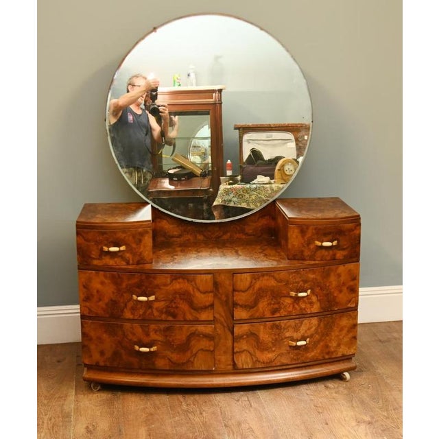 Art Deco Dressing Table in Burr Walnut, 1930 For Sale - Image 3 of 8