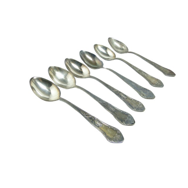 Art Deco Brass Spoons from Hefra, 1960s, Set of 6 For Sale - Image 3 of 5