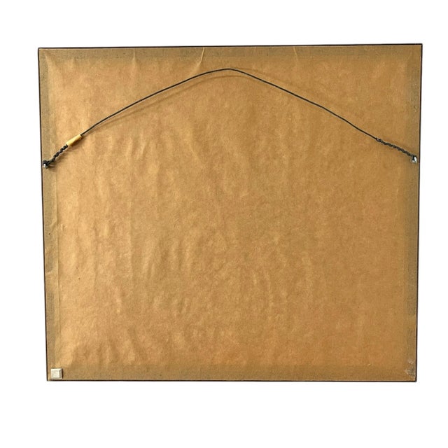 Vintage hand made textile art “Home Sweet Home” cross stitch wall hanging. Framed in a wood frame andStitched in a white...