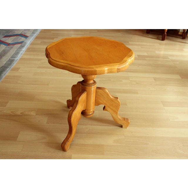 1960s Handmade Elegant Wooden Plant Stand - Vintage For Sale - Image 5 of 10