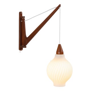 Mid-Century Danish Suspended Wall Lamp, 1960s For Sale