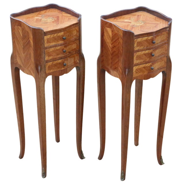 Vintage French Bedside Tables, 1950s, Set of 2 For Sale - Image 3 of 10