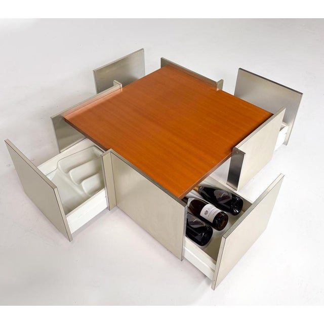 Mid-Century Modern Coffee Table in Wood and Metal, Italy, 1970s For Sale - Image 6 of 13