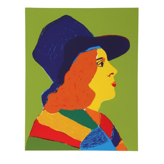 1970s John Grillo, Girl With Hat I Serigraph For Sale