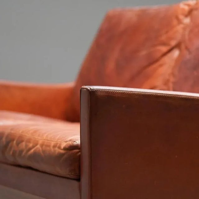 2-Seater Sofa in Cognac Leather by Kai Lyngfeldt Larsen, Denmark, 1960s For Sale - Image 14 of 16