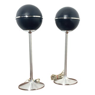 Vintage Black Audiorama 4000 Speakers from Grundig, 1970s, Germany, 1972, Set of 2 For Sale