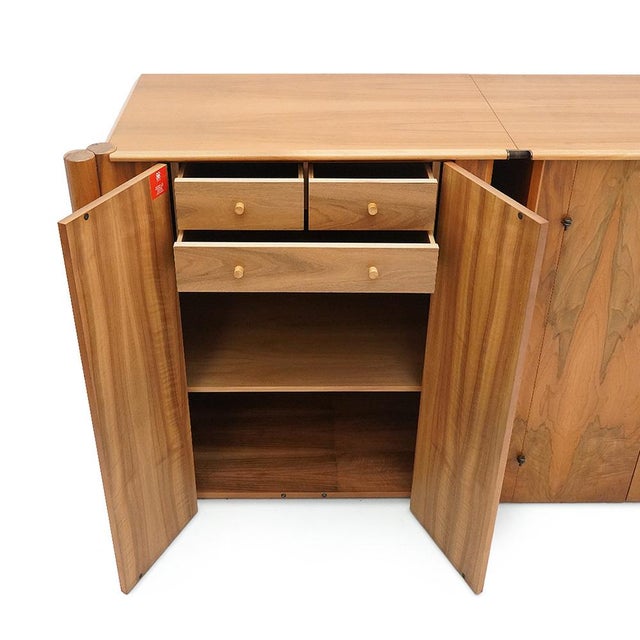 Brown Scuderia Sideboard by Carlo Scarpa for Bernini, 1970s For Sale - Image 8 of 18