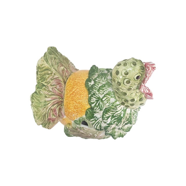 Late 20th Century Italian Majolica Turkey Tureen Arcimboldo Style For Sale - Image 10 of 15
