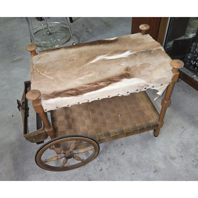 1920s Serving Bar Cart, 1970s For Sale - Image 5 of 9