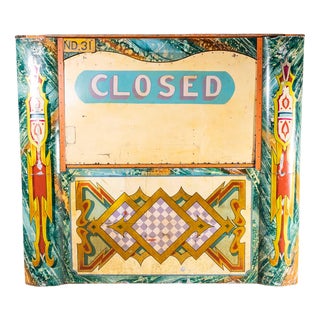 Handpainted Fairground Dodgems Ticket Booth, 1950s For Sale