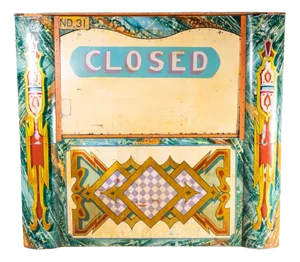 Handpainted Fairground Dodgems Ticket Booth, 1950s