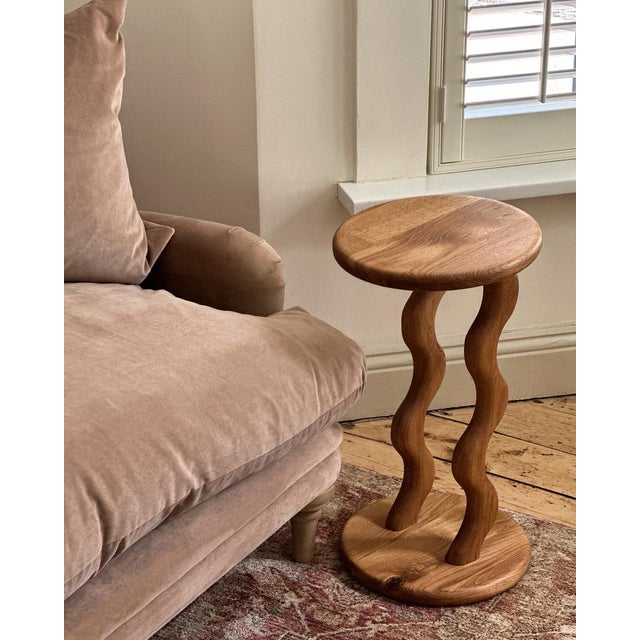 Sunday Side Table in Oak by Fosfeen For Sale - Image 4 of 6