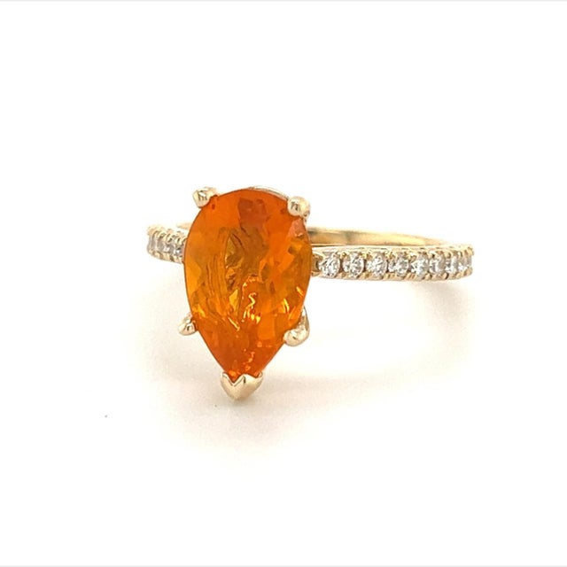 Metal Natural Sapphire Diamond Ring 14k Gold 3.39 TCW Certified For Sale - Image 7 of 9