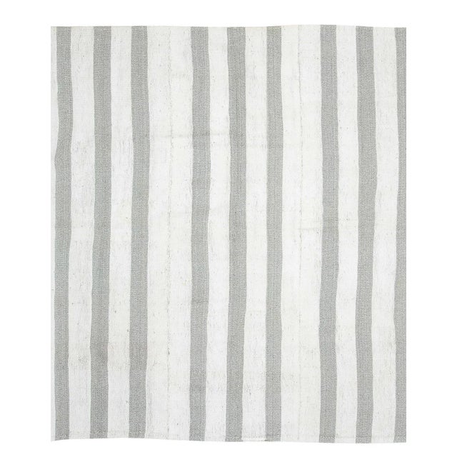 Striped Vintage Modern Kilim Rug For Sale In Los Angeles - Image 6 of 6