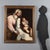 Oil on canvas. Detail of this Madonna holding her Child, who is lying on a pillow and fast asleep. Mary looks at the...
