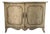 Ardley Hall Distressed Two-Door Cabinet / Entertainment Console in Antiqued Cream Finish, Attributed For Sale