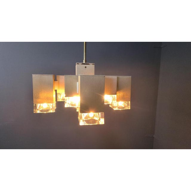 Metal Vintage Cubic Pendant Light by Gaetano Sciolari, 1970s For Sale - Image 7 of 18