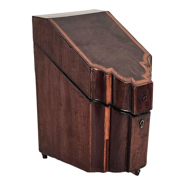 Elaborate Medicinal Sheraton Cutlery Box For Sale
