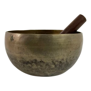 Asian Bronze Singing Hammered Bowl 1950s