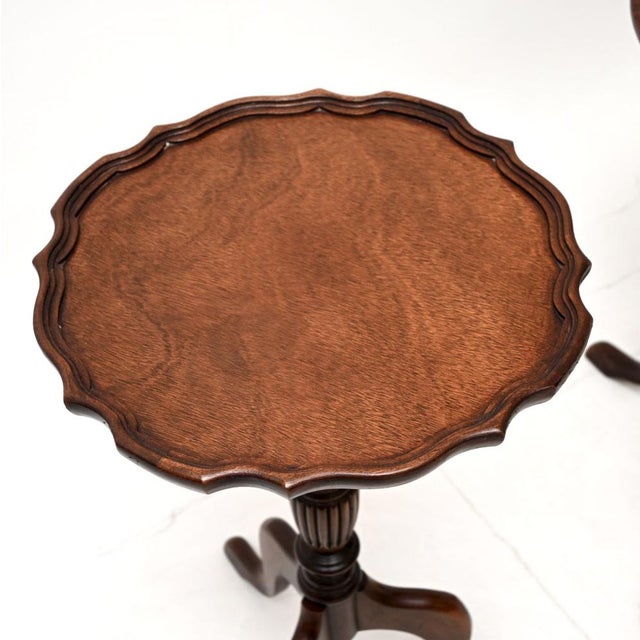 Antique Walnut Wine Tables, 1930s, Set of 2 For Sale - Image 6 of 8