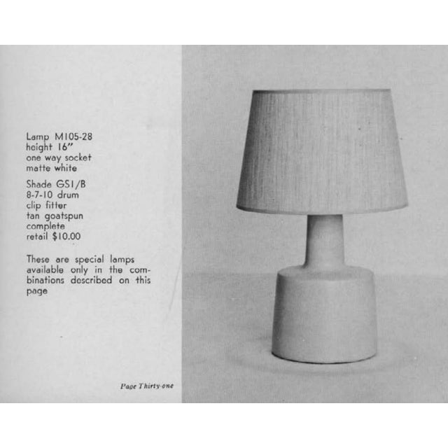 Vintage Mid Century M105 Ceramic Table Lamp by Jane & Gordon Martz For Sale - Image 9 of 9