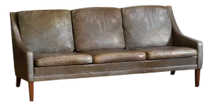 Mid-Century Leather Sofa, 1950s