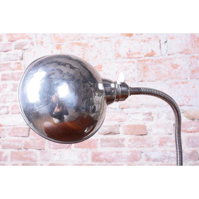 Bauhaus Table Lamp in Chrome-Plated Steel by M. Prokop, Czech, 1930s For Sale - Image 9 of 12