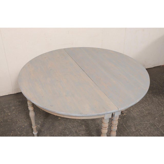 Taupe Large Antique Painted Demi-Lunes From Sweden For Sale - Image 8 of 12