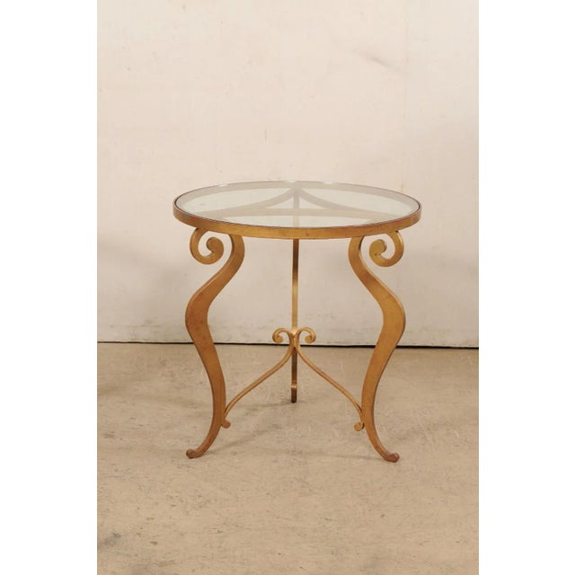Mid 20th Century French Mid-Century Round Accent Tables - a Pair For Sale - Image 9 of 10